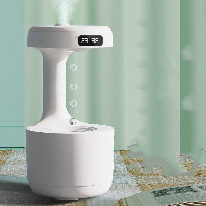 Water Drop Anti-Gravity Humidifier With Clock