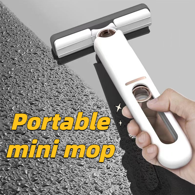 New Portable Self-NSqueeze Mini Mop, Lazy Hand Wash-Free Strong Absorbent Mop Multifunction
