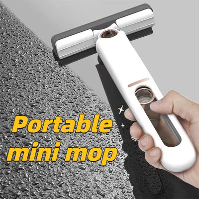 New Portable Self-NSqueeze Mini Mop, Lazy Hand Wash-Free Strong Absorbent Mop Multifunction